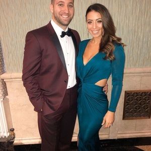 Haney Blue Sara Gown In Teal